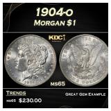 1904-o Morgan Dollar $1 Grades ms65