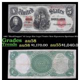 1907 $5 Large Size Legal Tender Note 'WoodChopper'