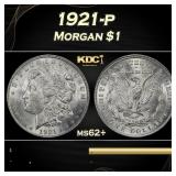 1921-p Morgan Dollar $1 Grades ms62+