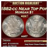 1882-cc Morgan Dollar Near Top Pop $1 ms67 SEGS
