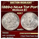 1889-o Morgan Dollar Near Top Pop! $1 ms65+ SEGS