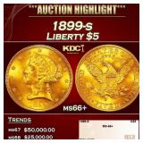 1899-s Gold Liberty Half Eagle $5 ms66+ SEGS