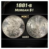 1881-s Morgan Dollar $1 Grades ms63