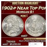 1902-p Morgan Dollar Near Top Pop $1 ms67 SEGS