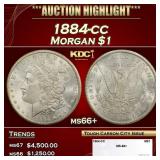 1884-cc Morgan Dollar $1 ms66+ SEGS