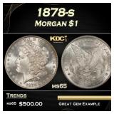 1878-s Morgan Dollar $1 Grades ms65