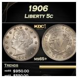 1906 Liberty Nickel 5c Grades ms65+