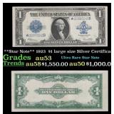 **Star Note** 1923  $1 large size Silver Certifica