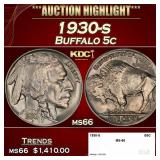 1930-s Buffalo Nickel 5c ms66 SEGS