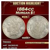 1884-cc Morgan Dollar $1 ms66+ SEGS