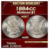 1884-cc Morgan Dollar $1 ms66 SEGS