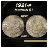 1921-p Morgan Dollar $1 Grades ms63+