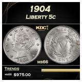 1904 Liberty Nickel 5c ms66 SEGS