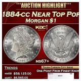 1884-cc Morgan Dollar Near Top Pop $1 ms67+ SEGS