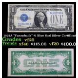 1928A $1 Blue Seal Silver Certificate 'Funnyback'