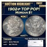 1902-p Morgan Dollar TOP POP! $1 ms67+ SEGS