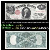 1917 $1 Large Size Legal Tender Note Grades Select