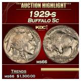1929-s Buffalo Nickel 5c ms66 SEGS
