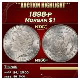 1898-p Morgan Dollar $1 ms66+ SEGS