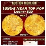 1895-s Gold Liberty Double Eagle Near Top Pop $20