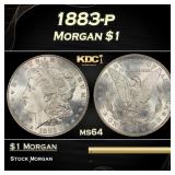 1883-p Morgan Dollar $1 Grades ms64