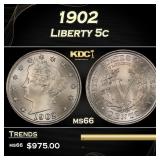 1902 Liberty Nickel 5c ms66 SEGS