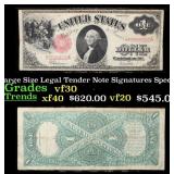 1917 $1 Large Size Legal Tender Note Grades vf++ S