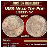 1889 Liberty Nickel Near Top Pop 5c ms66+ SEGS