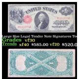 1917 $1 Large Size Legal Tender Note Grades vf++ S