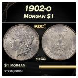 1902-o Morgan Dollar $1 Grades ms62