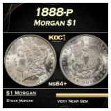 1888-p Morgan Dollar $1 Grades ms64+