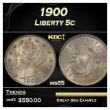 1900 Liberty Nickel 5c Grades ms65