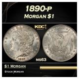 1890-p Morgan Dollar $1 Grades ms63