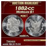 1882-cc Morgan Dollar $1 ms66 pl SEGS