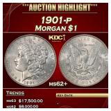 1901-p Morgan Dollar $1 ms62+ USCG
