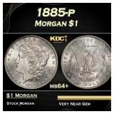 1885-p Morgan Dollar $1 Grades ms64+