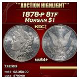 1878-p 8tf Morgan Dollar $1 ms64+ SEGS