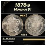 1878-s Morgan Dollar $1 Grades ms63
