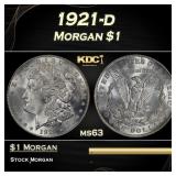 1921-d Morgan Dollar $1 Grades ms63