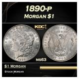 1890-p Morgan Dollar $1 Grades ms63