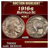 1916-s Buffalo Nickel 5c ms66 SEGS