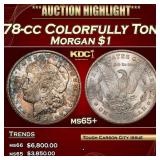 1878-cc Morgan Dollar Colorfully Toned $1 ms65+ SE