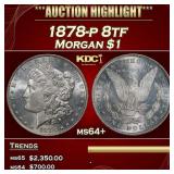 1878-p 8tf Morgan Dollar $1 ms64+ SEGS