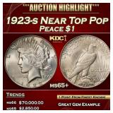 1923-s Peace Dollar Near Top Pop $1 ms65+ SEGS
