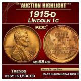 1915-d Lincoln Cent 1c ms65 rd SEGS