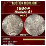 1884-p Morgan Dollar $1 ms66+ SEGS