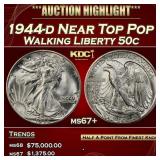 1944-d Walking Liberty Half Dollar Near Top Pop 50