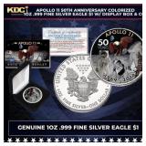 Apollo 11 50th Anniversary Colorized 1oz .999 Fine