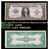 1923 $1 large size Silver Certificate Grades Selec
