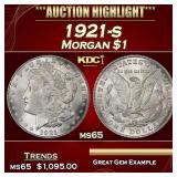1921-s Morgan Dollar $1 Grades ms65